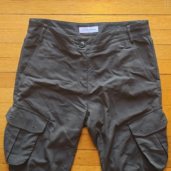 James Jeans, Boyfriend Cargo Military Green Pants, EUC, Women's 26 - Picture 3 of 15